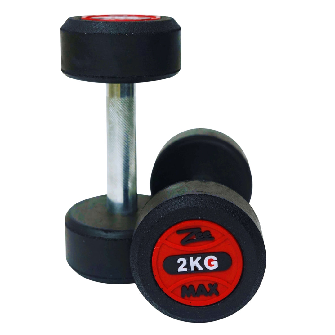 2kg Dumbbell Pair / ZeeMax Rubber Coating