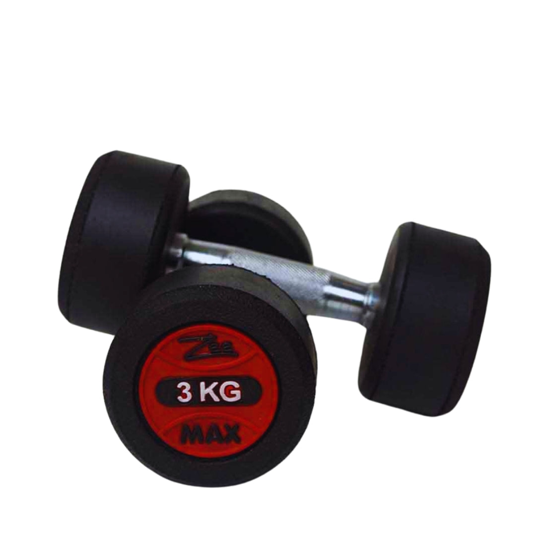 3kg Dumbbell Pair / ZeeMax Rubber Coating