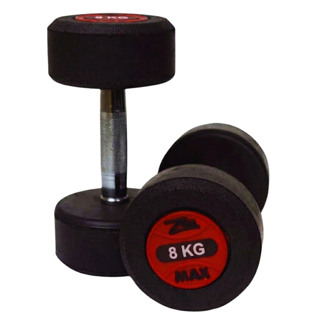 8kg Dumbbell Pair / ZeeMax Rubber Coating